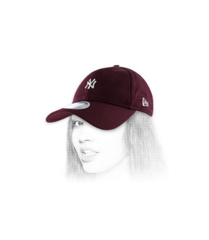 Women NY cap Women mini logo maroon cap